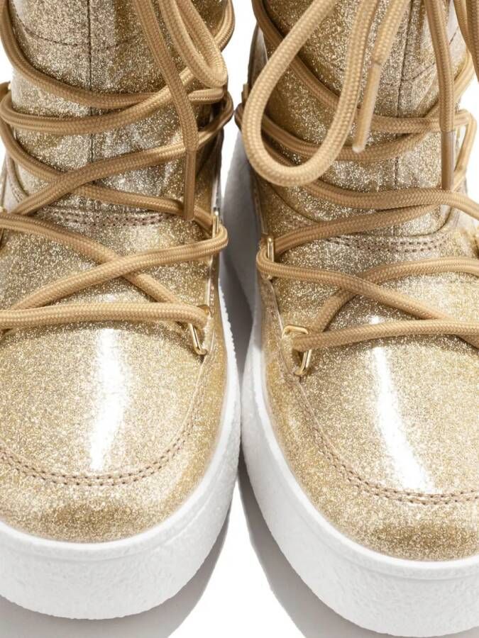 Moon Boot Kids Icon Junior glitter snow boots Gold