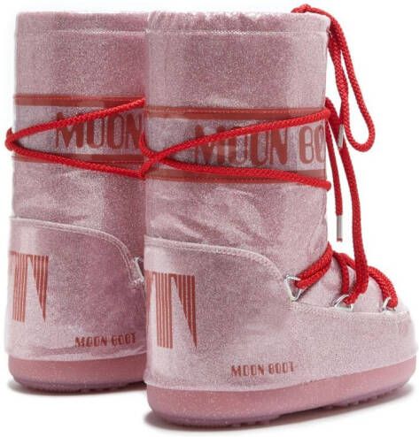 Moon Boot Kids Icon Junior glitter snow boots Pink