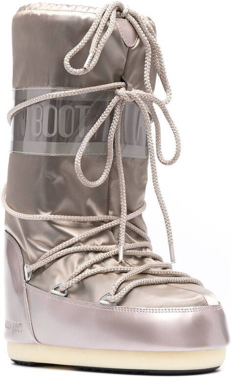 Moon Boot Kids Icon Junior lace-up snow boots Neutrals