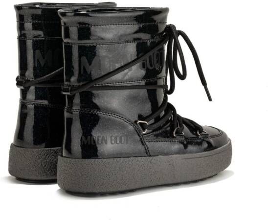 Moon Boot Kids Icon Junior patent snow boots Black