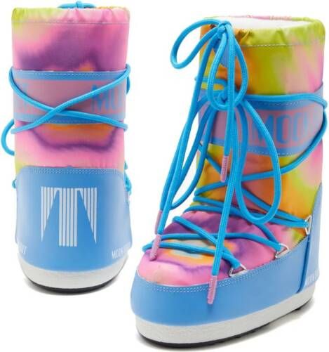 Moon Boot Kids Icon Junior tie-dye snow boots Blue