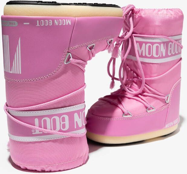 Moon Boot Kids Icon lace-up snow boots Pink