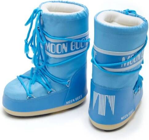 Moon Boot Kids Icon logo-tape snow boots Blue