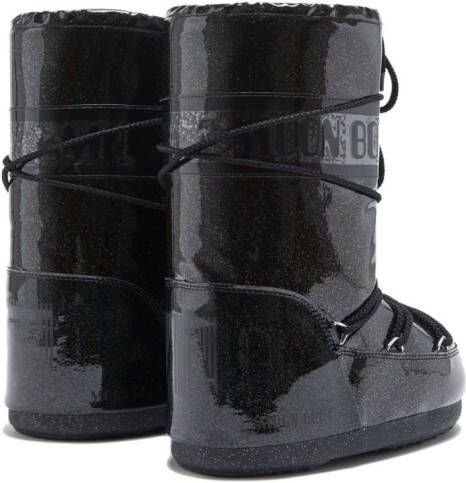 Moon Boot Kids logo-print glitter-detailing boots Black