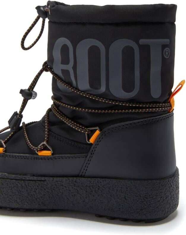 Moon Boot Kids logo-print lace-up snow boots Black