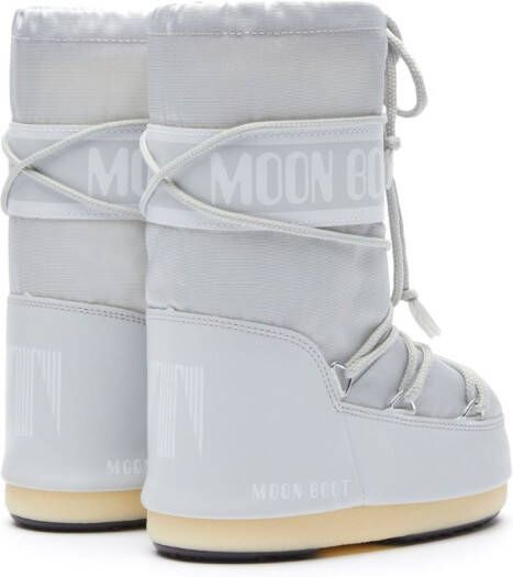 Moon Boot Kids logo-print round-toe bots Grey