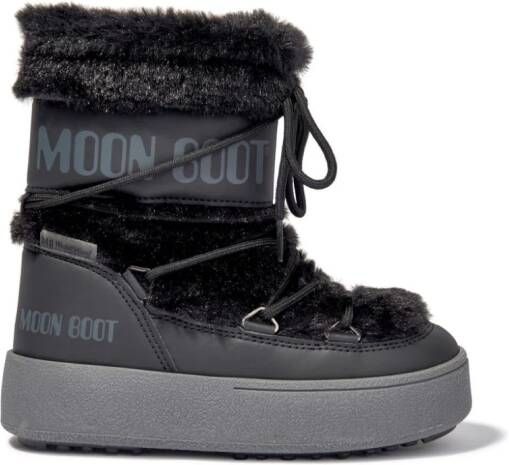 Moon Boot Kids Ltrack Tube faux-fur boots Black