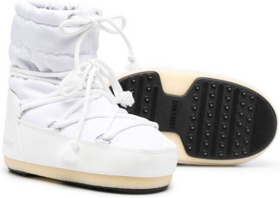Moon Boot Kids padded lace-up ankle boots White
