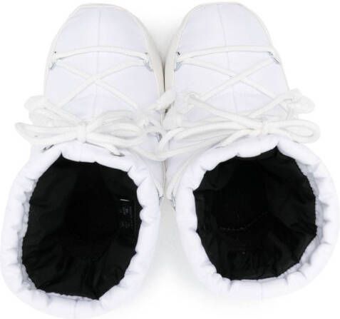 Moon Boot Kids padded lace-up ankle boots White