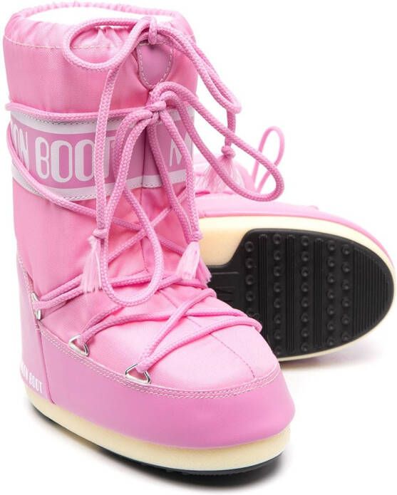 Moon Boot Kids pink-tone moon boots