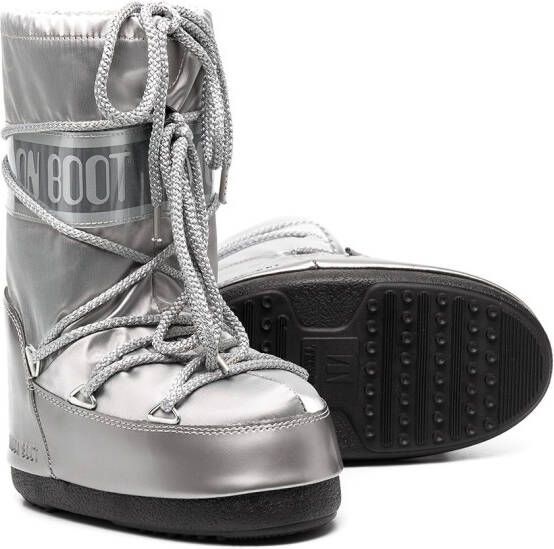 Moon Boot Kids silver-tone moon boots