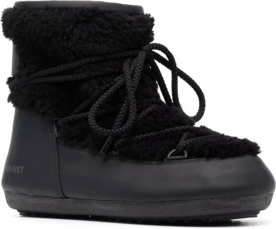 Moon Boot LAB69 Dark Side low shearling snow boots Black