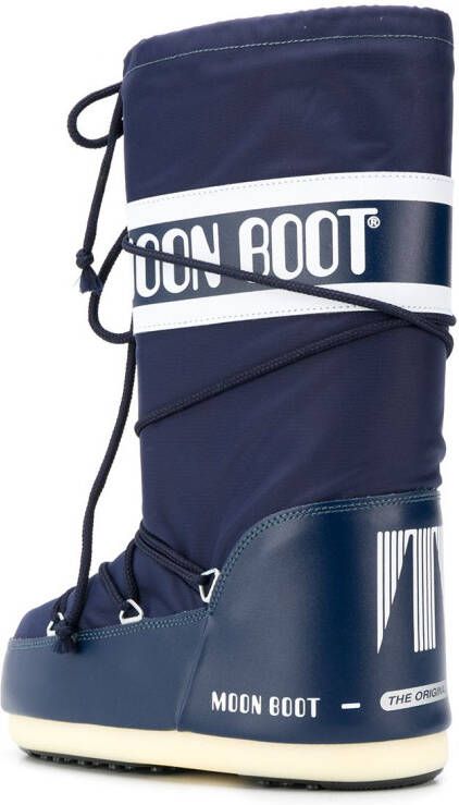 Moon Boot logo drawstring boots Blue