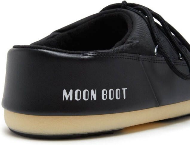 Moon Boot logo-print lace-up mules Black