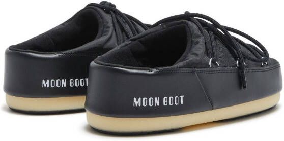 Moon Boot logo-print lace-up mules Black