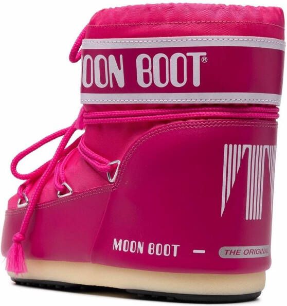 Moon Boot logo-print lace-up snow boots Pink