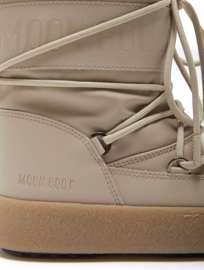 Moon Boot logo-print round-toe boots Neutrals