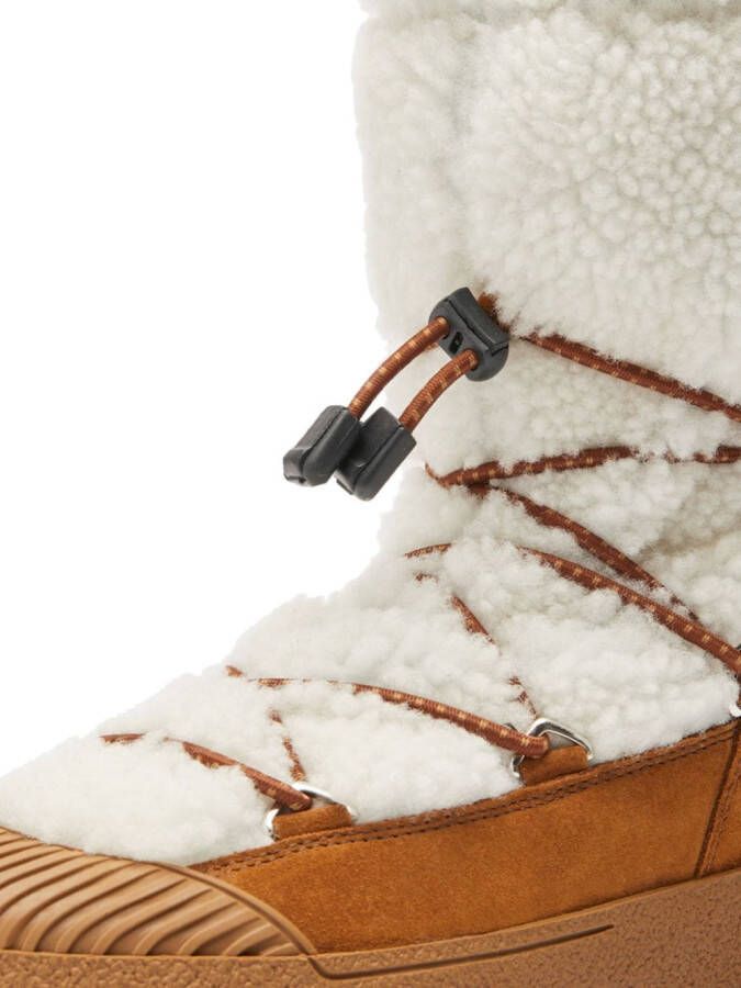 Moon Boot LTrack Polar shearling snow boots White