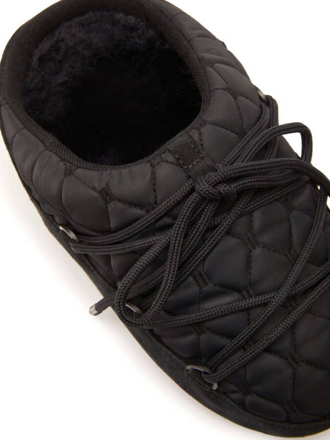Moon Boot quilted lace-up mules Black