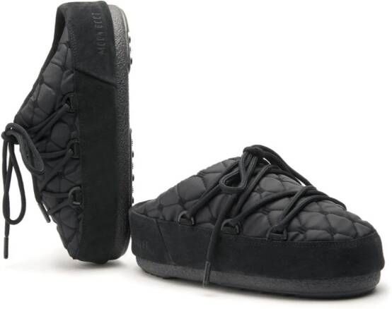 Moon Boot quilted lace-up mules Black