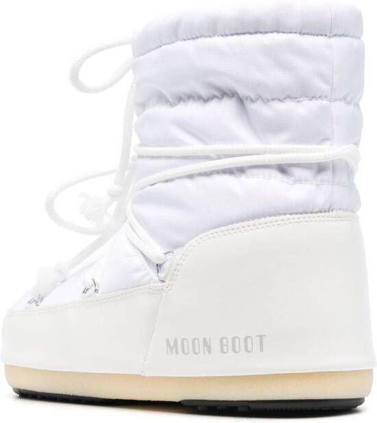 Moon Boot quilted logo-print ankle boots White