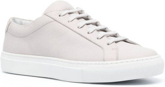 Moorer lace-up leather sneakers Grey