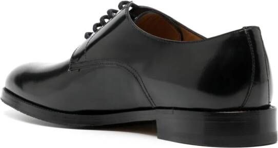 Moreschi almond-toe leather derby shoes Black