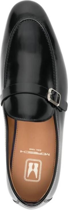 Moreschi almond-toe leather loafers Black