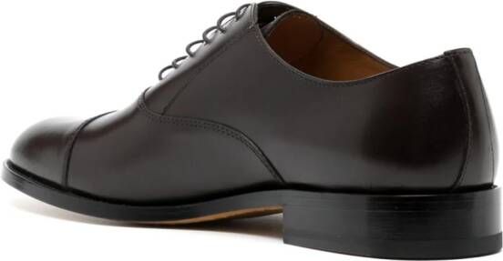 Moreschi Cleveland panelled leather oxford shoes Brown