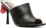 Moschino 100mm heart-detail leather mules Black - Thumbnail 2