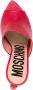 Moschino 100mm heart-detail leather mules Red - Thumbnail 4