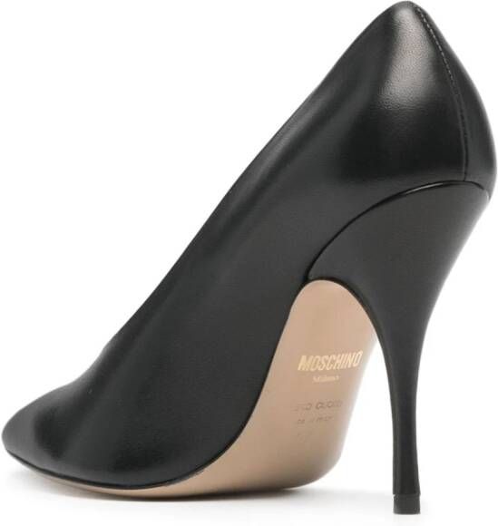 Moschino 100mm leather pumps Black
