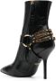 Moschino 100mm logo-lettering leather boots Black - Thumbnail 3