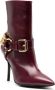 Moschino 100mm logo-lettering leather boots Red - Thumbnail 2