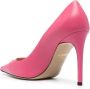 Moschino 100mm logo-lettering pumps Pink - Thumbnail 3
