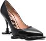 Moschino 100mm sculpted leather pumps Black - Thumbnail 2