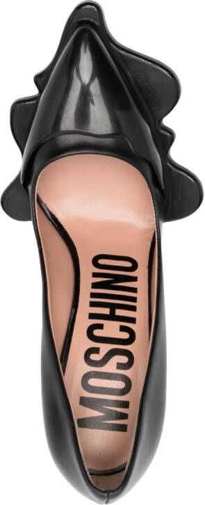 Moschino 100mm sculpted leather pumps Black