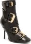 Moschino 105mm buckle-detailing leather ankle boots Black - Thumbnail 2