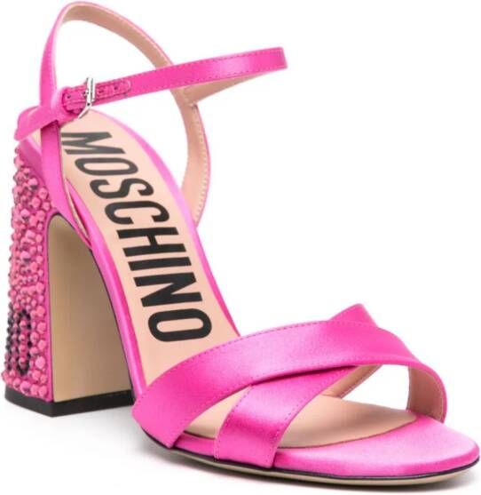 Moschino 105mm crystal-embellished sandals Pink