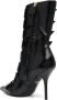 Moschino 105mm logo-plaque leather boots Black - Thumbnail 3