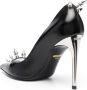 Moschino 105mm spike-embellished leather pumps Black - Thumbnail 3