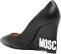 Moschino 105mm wedge heel pumps Black - Thumbnail 3