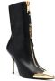 Moschino 105mm zip-detailed leather boots Black - Thumbnail 2