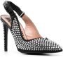 Moschino 110mm crystal-embellished leather pumps Black - Thumbnail 2