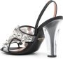 Moschino 110mm crystal-embellished leather sandals Black - Thumbnail 3