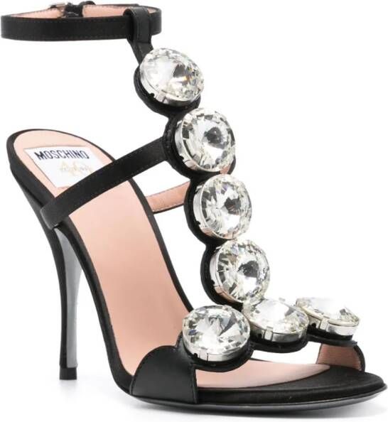 Moschino 110mm gem-embellished sandals Black