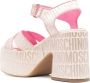 Moschino 110mm logo-jacquard platform sandals Neutrals - Thumbnail 3