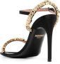 Moschino 110mm logo-plaque leather sandals Black - Thumbnail 3