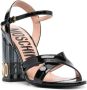 Moschino 110mm patent leather sandals Black - Thumbnail 2
