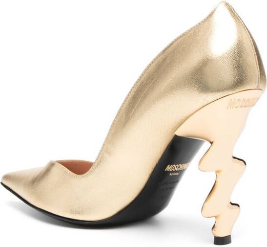 Moschino 110mm sculpted-heel pumps Gold